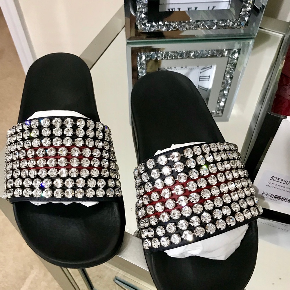 Crystal Embellished Gucci Sandals